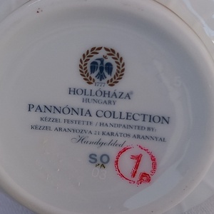 Hollóházi porcelán_kézzel festett és aranyozott  Sophiane mokka készlet_kávéskészlet_Pannónia kollekció - otthon & lakás - konyhafelszerelés, tálalás - tálalás - teás- és kávés pohár, készlet - Meska.hu