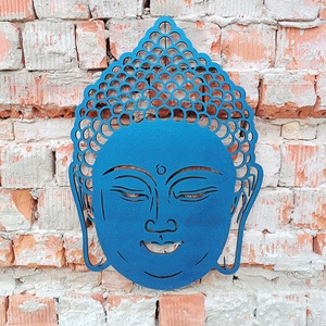 Buddha fej falikép lakásdekoráció, Otthon & Életmód, Dekoráció, Spiritualitás, Mandala, Famegmunkálás, MESKA