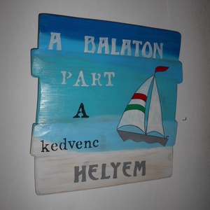 A Balaton part a kedvenc helyem dekor panel - otthon & életmód - dekoráció - kép & falikép - táblakép - Meska.hu