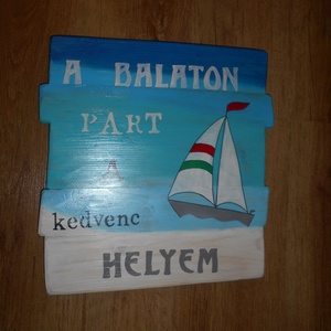 A Balaton part a kedvenc helyem dekor panel - otthon & életmód - dekoráció - kép & falikép - táblakép - Meska.hu