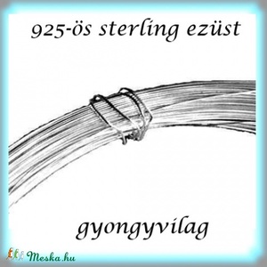 925-ös sterling ezüst ékszerkellék: ezüst huzal EH 0,9mm-es 1cm, Kellékek & szerszámok, Gyöngy, ékszerkellék, Egyéb alkatrész, Ékszerkészítés, Ékszerkészítés, MESKA