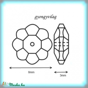  Swarovski kristály AB-s margaréta 8mm-es több színben 4db/cs  - kellékek & szerszámok - gyöngy, ékszerkellék - swarovski kristályok - Meska.hu