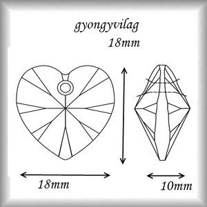 Swarovski kristály medál: SWM szív (6228) 18mm-es több színben - kellékek & szerszámok - gyöngy, ékszerkellék - swarovski kristályok - Meska.hu