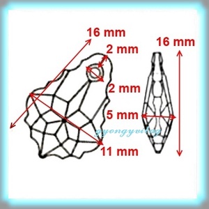 Ékszerkellék: Swarovski barokk 16mm-es  több színben  - kellékek & szerszámok - gyöngy, ékszerkellék - swarovski kristályok - Meska.hu