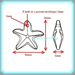 Ékszerkellék: Swarovski tengeri csillag 16mm-es  több színben  - kellékek & szerszámok - gyöngy, ékszerkellék - swarovski kristályok - Meska.hu