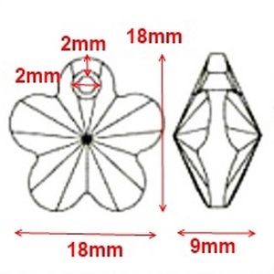 Ékszerkellék: Swarovski virág 18mm-es több színben - kellékek & szerszámok - gyöngy, ékszerkellék - swarovski kristályok - Meska.hu