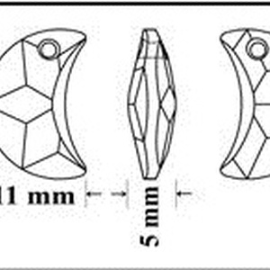 Ékszerkellék: Swarovski hold 16mm-es  light topaz - kellékek & szerszámok - gyöngy, ékszerkellék - swarovski kristályok - Meska.hu