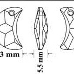 Ékszerkellék: Swarovski hold 20mm-es   - kellékek & szerszámok - gyöngy, ékszerkellék - swarovski kristályok - Meska.hu