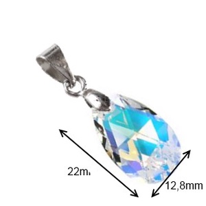 Swarovski kristály medál -22mm-es csepp  több színben  - ékszer - nyaklánc - medál - Meska.hu