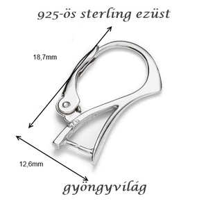 925-ös sterling ezüst ékszerkellék: fülbevaló kapocs, biztonsági-francia kapcsos EFK K 15 - kellékek & szerszámok - gyöngy, ékszerkellék - egyéb alkatrész - Meska.hu