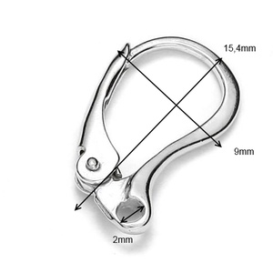  925-ös ezüst fülbevaló kapocs biztonsági kapoccsal EFK K 20 - kellékek & szerszámok - gyöngy, ékszerkellék - egyéb alkatrész - Meska.hu