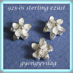 925-ös sterling ezüst ékszerkellék: köztes / gyöngy / dísz  EKÖ 72, Kellékek & szerszámok, Gyöngy, ékszerkellék, Fém köztesek, Ékszerkészítés, Mindenmás, Ékszerkészítés, MESKA