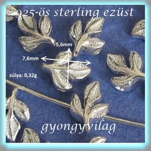 925-ös sterling ezüst ékszerkellék: köztes / gyöngy / dísz EKÖ 64  1db/csomag - kellékek & szerszámok - gyöngy, ékszerkellék - fém köztesek - Meska.hu