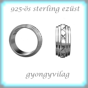 925-ös sterling ezüst ékszerkellék: köztes / gyöngy / dísz  EKÖ 67, Kellékek & szerszámok, Gyöngy, ékszerkellék, Fém köztesek, Ékszerkészítés, Ékszerkészítés, MESKA