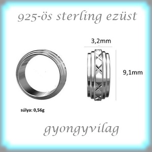 925-ös sterling ezüst ékszerkellék: köztes / gyöngy / dísz  EKÖ 67 - kellékek & szerszámok - gyöngy, ékszerkellék - fém köztesek - Meska.hu