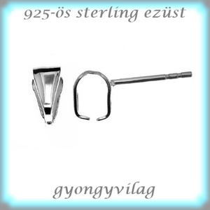 925-ös sterling ezüst ékszerkellék: fülbevaló kapocs, bedugós EFK B 34 - kellékek & szerszámok - gyöngy, ékszerkellék - egyéb alkatrész - Meska.hu