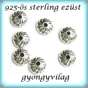 925-ös sterling ezüst ékszerkellék: gyöngykupak EGYK 33-4  2db/cs, Kellékek & szerszámok, Gyöngy, ékszerkellék, Fém köztesek, Ékszerkészítés, Ékszerkészítés, MESKA