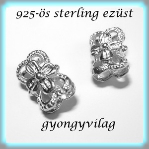 925-ös sterling ezüst ékszerkellék: köztes / gyöngy / dísz  EKÖ 83, Kellékek & szerszámok, Gyöngyfűzés kellékek, Fém köztesek, Ékszerkészítés, Mindenmás, Ékszerkészítés, MESKA