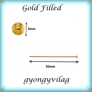 Gold  Filled szerelőpálca szög végű  50  x 0,8mm-es, Kellékek & szerszámok, Gyöngy, ékszerkellék, Egyéb alkatrész, Ékszerkészítés, Mindenmás, Ékszerkészítés, MESKA