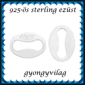 925-ös sterling ezüst ékszerkellék: láncvég fémjel jelző ELK KV 07  4db/cs, Kellékek & szerszámok, Gyöngy, ékszerkellék, Egyéb alkatrész, Ékszerkészítés, Ékszerkészítés, MESKA