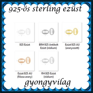 925-ös sterling ezüst ékszerkellék: láncvég fémjel jelző ELK KV 07  4db/cs - kellékek & szerszámok - gyöngy, ékszerkellék - egyéb alkatrész - Meska.hu