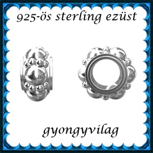 925-ös sterling ezüst ékszerkellék: köztes / gyöngy / dísz EKÖ 65, Kellékek & szerszámok, Gyöngy, ékszerkellék, Fém köztesek, Ékszerkészítés, Mindenmás, Ékszerkészítés, MESKA