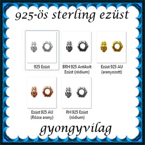 925-ös sterling ezüst ékszerkellék: köztes / gyöngy / dísz EKÖ 65 - kellékek & szerszámok - gyöngy, ékszerkellék - fém köztesek - Meska.hu