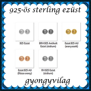 925-ös sterling ezüst ékszerkellék: köztes / gyöngy / dísz EKÖ 26-4   3db/cs - kellékek & szerszámok - gyöngy, ékszerkellék - fém köztesek - Meska.hu