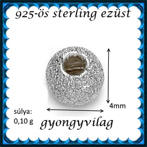 925-ös sterling ezüst ékszerkellék: köztes/gyöngy/díszitőelem EKÖ 34-4 - kellékek & szerszámok - gyöngy, ékszerkellék - fém köztesek - Meska.hu