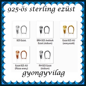 925-ös sterling ezüst ékszerkellék: medáltartó, medálkapocs EMK 77-7 - kellékek & szerszámok - gyöngy, ékszerkellék - egyéb alkatrész - Meska.hu