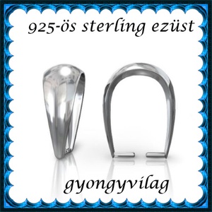 925-ös sterling ezüst ékszerkellék: medáltartó, medálkapocs EMK 77-9 - kellékek & szerszámok - gyöngy, ékszerkellék - egyéb alkatrész - Meska.hu