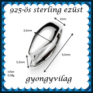 925-ös sterling ezüst ékszerkellék: medáltartó, medálkapocs EMK 81 - kellékek & szerszámok - gyöngy, ékszerkellék - egyéb alkatrész - Meska.hu