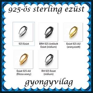 925-ös sterling ezüst ékszerkellék: medáltartó, medálkapocs EMK 81 - kellékek & szerszámok - gyöngy, ékszerkellék - egyéb alkatrész - Meska.hu