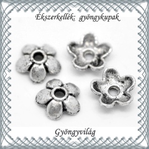 Ékszerkellék: gyöngykupak BGYK21 5,8mm-es 20db/csomag, Kellékek & szerszámok, Gyöngy, ékszerkellék, Fém köztesek, Ékszerkészítés, Mindenmás, Ékszerkészítés, MESKA