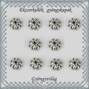 Ékszerkellék: gyöngykupak BGYK22 7,8mm-es 10db/csomag, Kellékek & szerszámok, Gyöngy, ékszerkellék, Fém köztesek, Ékszerkészítés, Mindenmás, Ékszerkészítés, MESKA