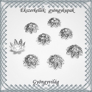 Ékszerkellék: gyöngykupak BGYK 30 11mm-es 8db/csomag, Kellékek & szerszámok, Gyöngy, ékszerkellék, Fém köztesek, Ékszerkészítés, Mindenmás, Ékszerkészítés, MESKA