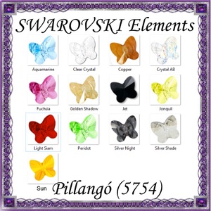 Swarovski kristály gyöngy: SWGY pillangó (5754) fűzhető  6mm több szín, Kellékek & szerszámok, Gyöngy, ékszerkellék, Swarovski kristályok, Ékszerkészítés, Ékszerkészítés, MESKA