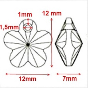 Ékszerkellék: Swarovski virág 12mm-es több színben - kellékek & szerszámok - gyöngy, ékszerkellék - swarovski kristályok - Meska.hu