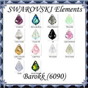 Ékszerkellék: Swarovski kristály barokk medál 22mm-es  több színben  SW6090-22, Kellékek & szerszámok, Gyöngy, ékszerkellék, Swarovski kristályok, Ékszerkészítés, Ékszerkészítés, MESKA