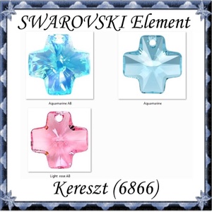 Ékszerkellék: Swarovski kereszt 20mm több színben, Kellékek & szerszámok, Gyöngy, ékszerkellék, Swarovski kristályok, Ékszerkészítés, Ékszerkészítés, MESKA