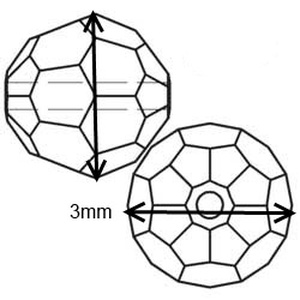 Swarovski kristály gyöngy: SW5000-3 AB gömb 3mm-es AB bevonatos több színben 4db / csomag - kellékek & szerszámok - gyöngy, ékszerkellék - swarovski kristályok - Meska.hu