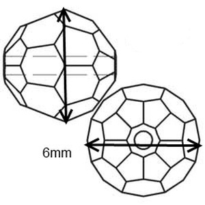 Ékszerkellék: Swarovski kristály gömb 6mm több színben  2db /csomag - kellékek & szerszámok - gyöngy, ékszerkellék - swarovski kristályok - Meska.hu