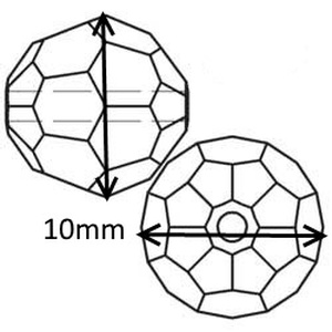 Ékszerkellék: Swarovski kristály gömb 10mm AB bevonatos 1db/csomag Sapphire AB színben - kellékek & szerszámok - gyöngy, ékszerkellék - swarovski kristályok - Meska.hu