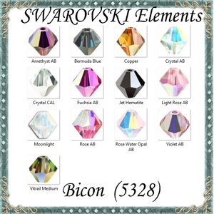 Ékszerkellék: Swarovski bicon 3mm-es AB bevonatos több színben SWGY5328-3AB 24db/csomag, Kellékek & szerszámok, Gyöngy, ékszerkellék, Swarovski kristályok, Ékszerkészítés, Ékszerkészítés, MESKA