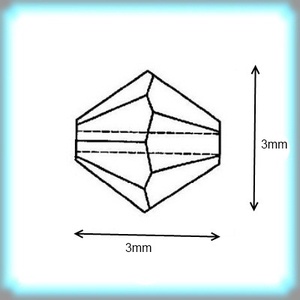 Ékszerkellék: Swarovski bicon 3mm-es AB bevonatos több színben SWGY5328-3AB 24db/csomag - kellékek & szerszámok - gyöngy, ékszerkellék - swarovski kristályok - Meska.hu