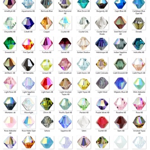 Ékszerkellék: Swarovski bicon 3mm-es AB bevonatos több színben SWGY5328-3AB 24db/csomag - kellékek & szerszámok - gyöngy, ékszerkellék - swarovski kristályok - Meska.hu