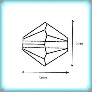 Ékszerkellék: Swarovski bicon 6mm 6db/cs több színben  SWGY5328-6 - kellékek & szerszámok - gyöngy, ékszerkellék - swarovski kristályok - Meska.hu