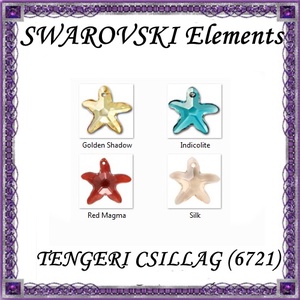  Ékszerkellék: Swarovski tengeri csillag 20mm-es több színben , Kellékek & szerszámok, Gyöngy, ékszerkellék, Swarovski kristályok, Ékszerkészítés, Ékszerkészítés, MESKA