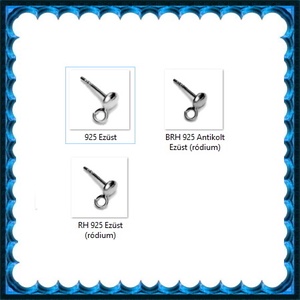 925-ös sterling ezüst ékszerkellék: fülbevalóalap bedugós EFK B 41 - kellékek & szerszámok - gyöngy, ékszerkellék - egyéb alkatrész - Meska.hu