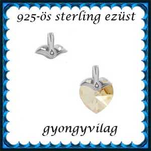 925-ös sterling ezüst ékszerkellék: medáltartó, medálkapocs EMK 84, Kellékek & szerszámok, Gyöngy, ékszerkellék, Egyéb alkatrész, Ékszerkészítés, Mindenmás, Ékszerkészítés, MESKA